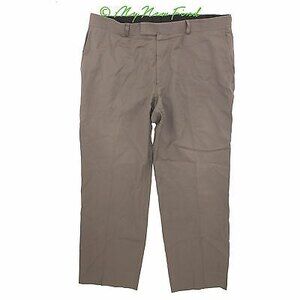 Hugo Boss Mens James Brown Dress Pants Size 39 Lined Wool Green Gray EUC B53